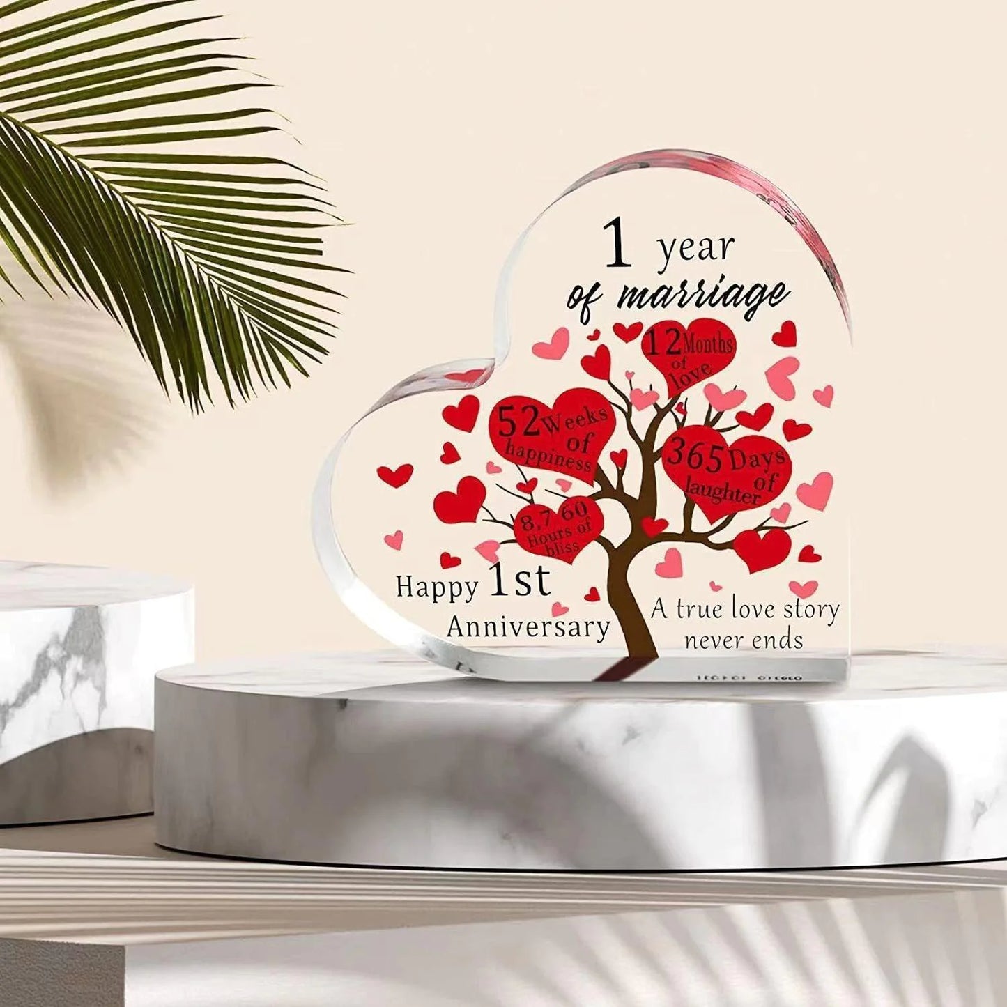 Heart Acrylic Table Decor – Mother's & Father's Day