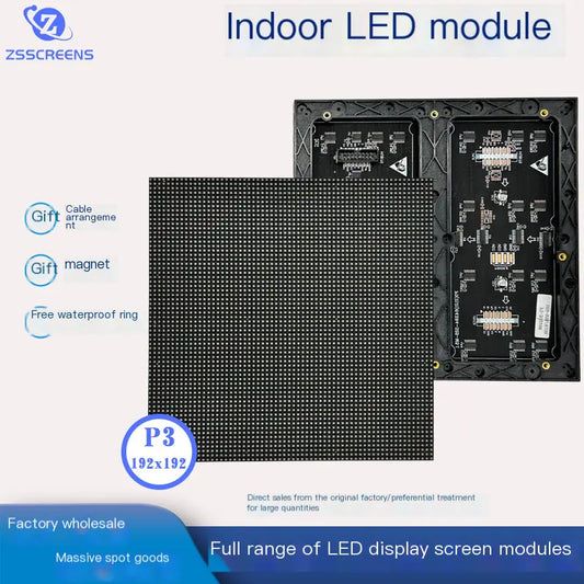 Indoor P3 LED Display Module 192x192mm Unit Board